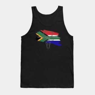 Minimalist Rugby Part 3 #006 - South Africa Rugby Fan Tank Top